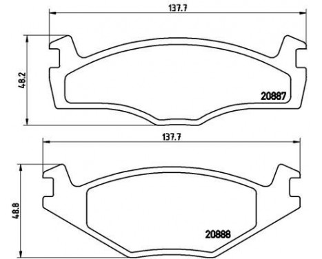 Brake Pad Set, disc brake P 85 012 Brembo, Image 2