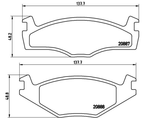 Brake Pad Set, disc brake P 85 012 Brembo, Image 3