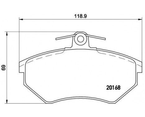 Brake Pad Set, disc brake P 85 015 Brembo, Image 2