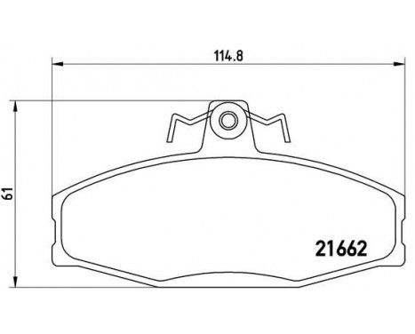 Brake Pad Set, disc brake P 85 022 Brembo, Image 2