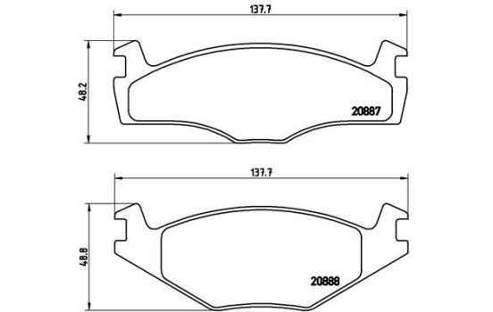 Brake Pad Set, disc brake P 85 024 Brembo, Image 2