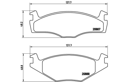 Brake Pad Set, disc brake P 85 024 Brembo, Image 3