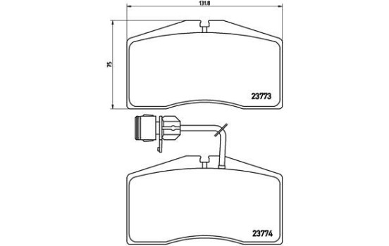 Brake Pad Set, disc brake P 85 053 Brembo, Image 2