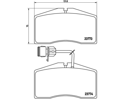 Brake Pad Set, disc brake P 85 053 Brembo, Image 3