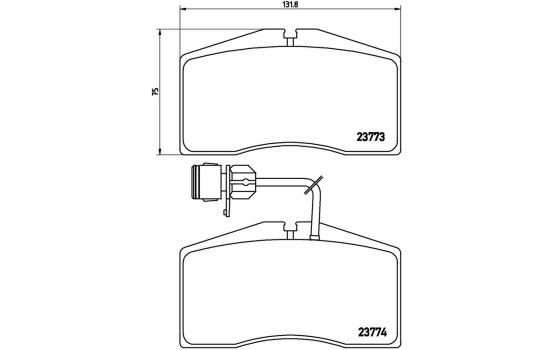 Brake Pad Set, disc brake P 85 053 Brembo, Image 3