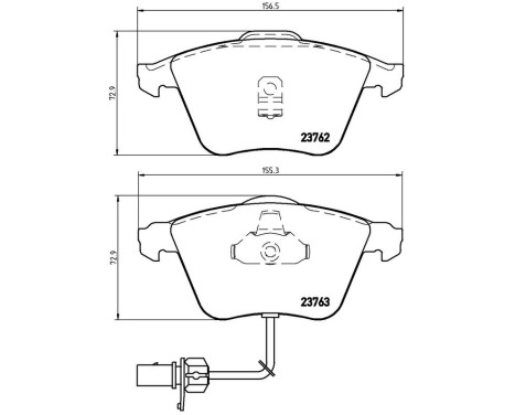 Brake Pad Set, disc brake P 85 056 Brembo, Image 3