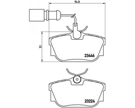 Brake Pad Set, disc brake P 85 059 Brembo, Image 2