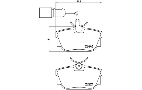 Brake Pad Set, disc brake P 85 059 Brembo, Image 3