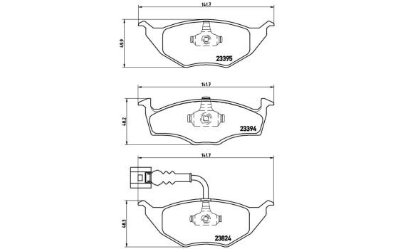 Brake Pad Set, disc brake P 85 063 Brembo, Image 2