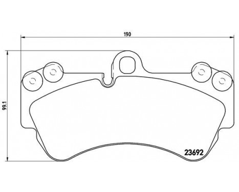 Brake Pad Set, disc brake P 85 069 Brembo, Image 2