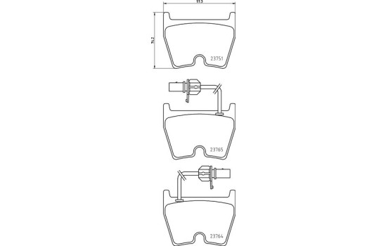 Brake Pad Set, disc brake P 85 078 Brembo, Image 3