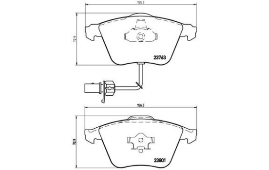Brake Pad Set, disc brake P 85 084 Brembo, Image 2