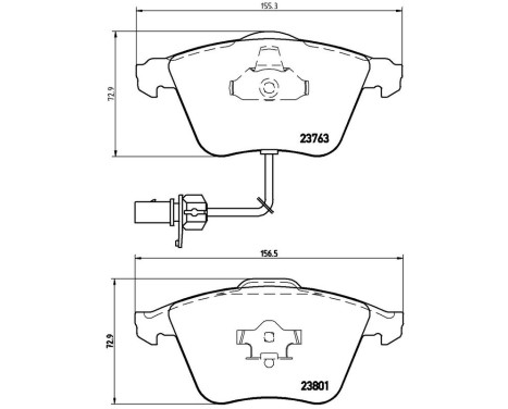 Brake Pad Set, disc brake P 85 084 Brembo, Image 3