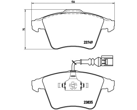 Brake Pad Set, disc brake P 85 090 Brembo, Image 3