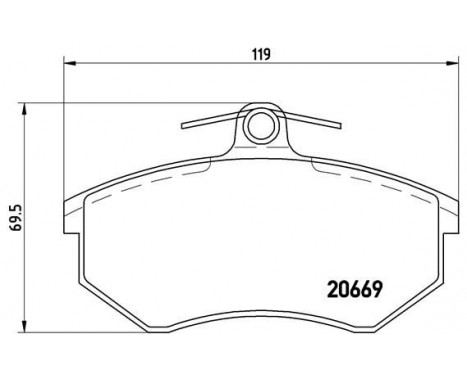 Brake Pad Set, disc brake P 85 092 Brembo, Image 2