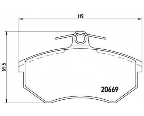 Brake Pad Set, disc brake P 85 093 Brembo, Image 2