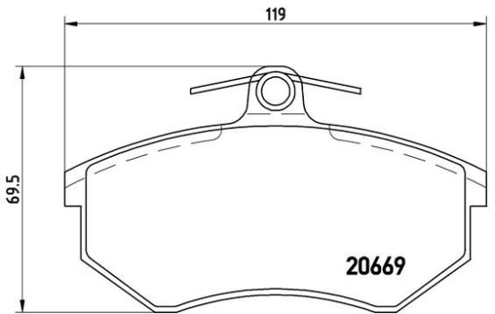 Brake Pad Set, disc brake P 85 093 Brembo, Image 2