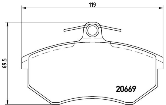 Brake Pad Set, disc brake P 85 093 Brembo, Image 3