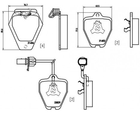 Brake Pad Set, disc brake P 85 096 Brembo, Image 2