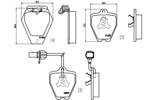 Brake Pad Set, disc brake P 85 096 Brembo, Image 3
