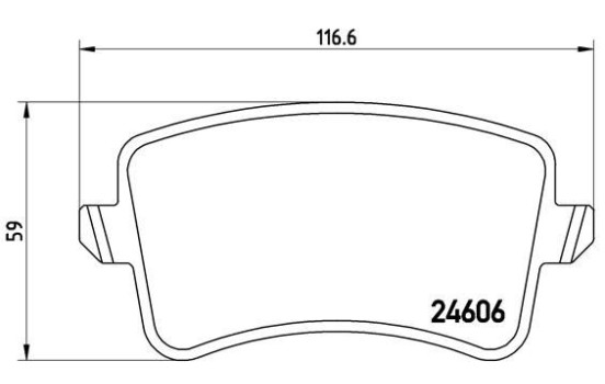 Brake Pad Set, disc brake P 85 100 Brembo, Image 2