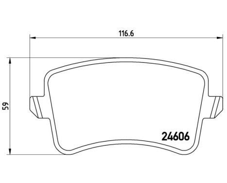 Brake Pad Set, disc brake P 85 100 Brembo, Image 3