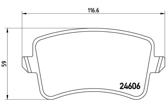 Brake Pad Set, disc brake P 85 100 Brembo, Image 3