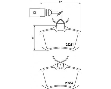 Brake Pad Set, disc brake P 85 101 Brembo, Image 2