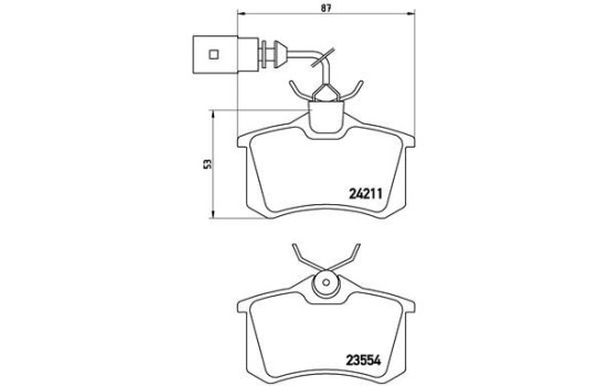 Brake Pad Set, disc brake P 85 101 Brembo, Image 2
