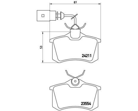 Brake Pad Set, disc brake P 85 101 Brembo, Image 3