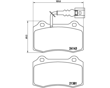 Brake Pad Set, disc brake P 85 104 Brembo, Image 3