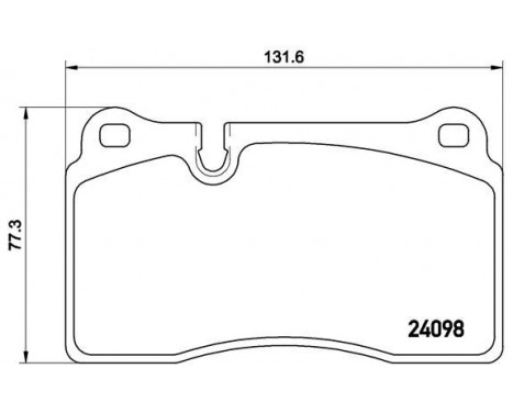 Brake Pad Set, disc brake P 85 110 Brembo, Image 2