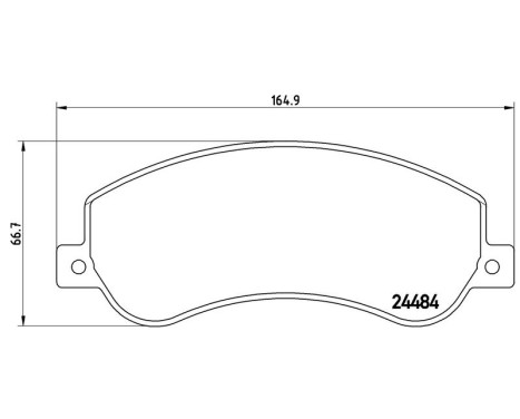 Brake Pad Set, disc brake P 85 115 Brembo, Image 3
