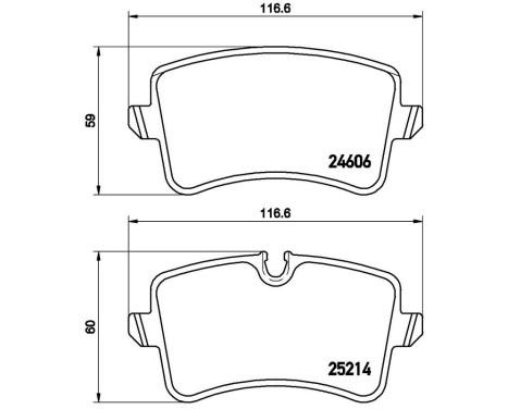 Brake Pad Set, disc brake P 85 119 Brembo, Image 3