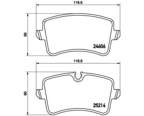 Brake Pad Set, disc brake P 85 120 Brembo, Image 2