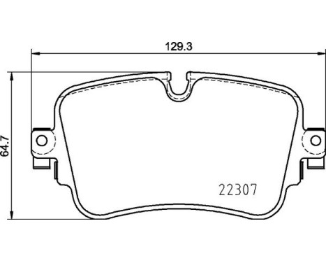 Brake Pad Set, disc brake P 85 161 Brembo, Image 2