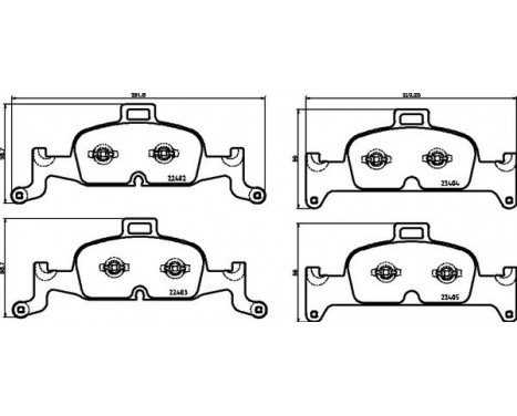 Brake Pad Set, disc brake P 85 164 Brembo