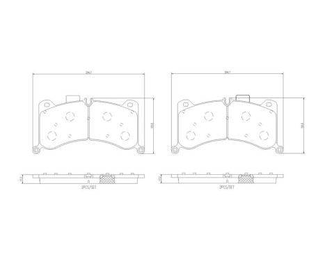 Brake pad set, disc brake P 85 183 Brembo, Image 4