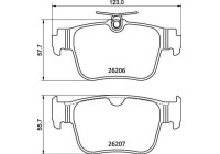 Brake pad set, disc brake P 85 184 ABS