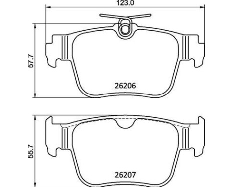 Brake pad set, disc brake P 85 184 ABS