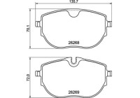 Brake pad set, disc brake P 85 187 Brembo