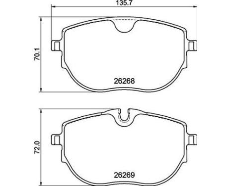 Brake pad set, disc brake P 85 187 Brembo