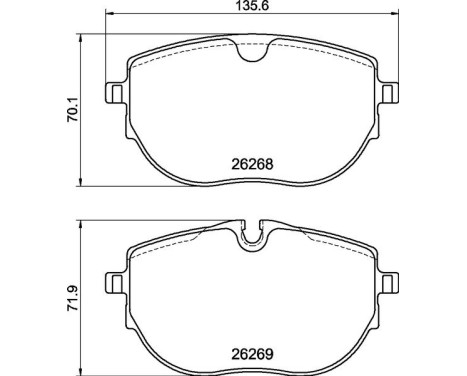 Brake pad set, disc brake P 85 187 Brembo, Image 4