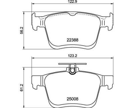 Brake pad set, disc brake P 85 191 Brembo, Image 4