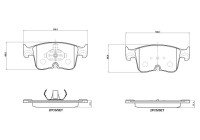 Brake pad set, disc brake P 85 199 Brembo