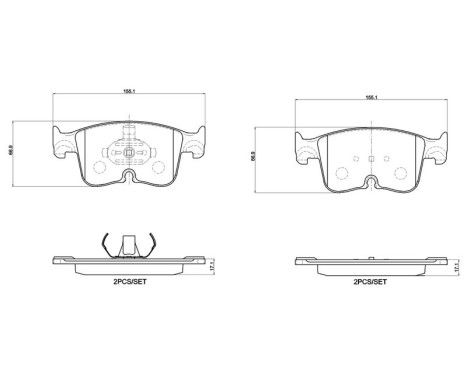 Brake pad set, disc brake P 85 199 Brembo