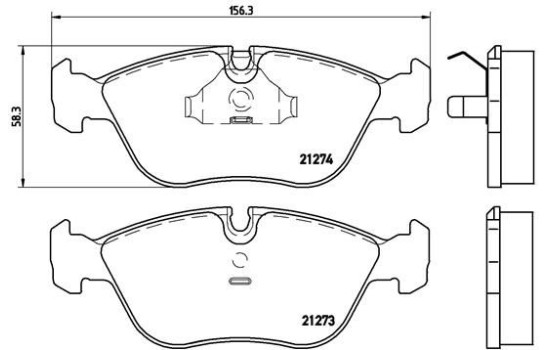 Brake Pad Set, disc brake P 86 013 Brembo, Image 2