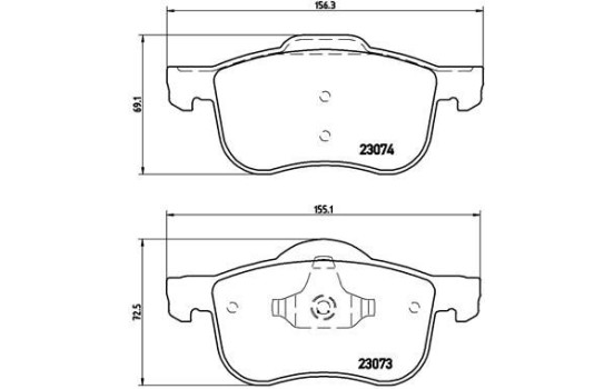 Brake Pad Set, disc brake P 86 016 Brembo, Image 2