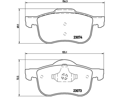 Brake Pad Set, disc brake P 86 016 Brembo, Image 3