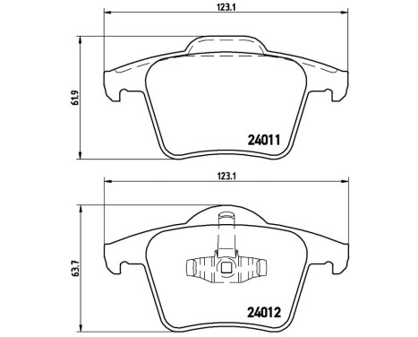 Brake Pad Set, disc brake P 86 019 Brembo, Image 3